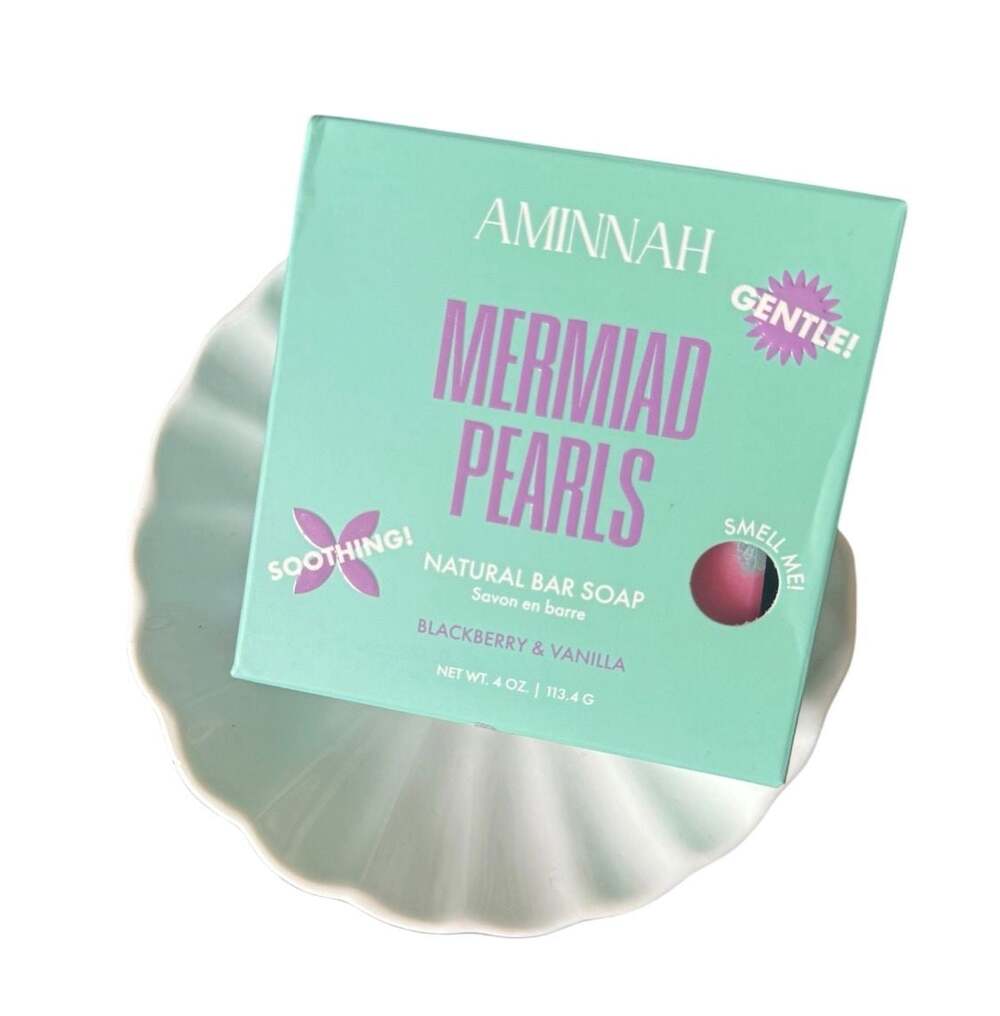 Aminnah Mermaid Pearls Natural Bar Soap Blackberry & Vanilla